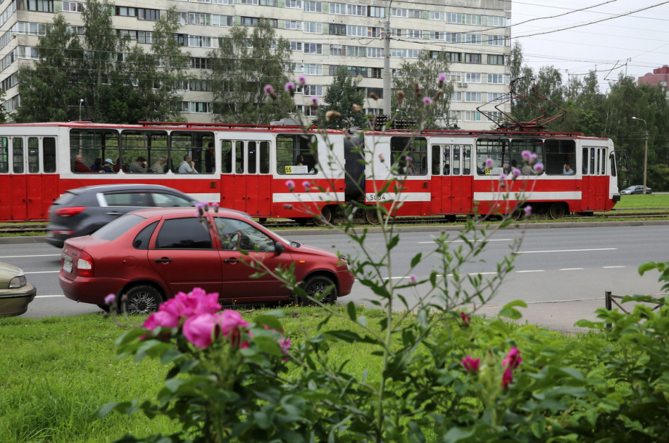 Жара вывела из строя трамвайные пути на Васильевском острове